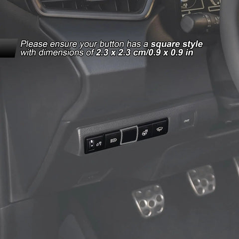 LED Light Bar Push Button Switch With Blue Backlight And Short Circuit Protection installation space in Toyota dashboard
