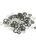 External Tooth Lock Washers Set 1000 Pcs Serrated Shakeproof Star Gaskets M4 Nickel Plating Black Zinc Hardened Steel