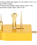 Alloy Small Size Watch Balance Stand Hairspring Support Pro Grade Tool for Movement Calibration and Inspection in gold.