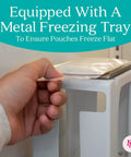 Heavy Duty Breast Milk Storage Tower And Freezer Organizer Rack For New Moms Nifty Flat Freeze Trays with metal freezing tray