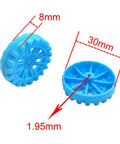300 Pcs Toy Wheels And 150 Pcs STEM Shafts For DIY RC Cars Boats And Helis Build Your Own Model Projects 30mm dia 8mm wide blue wheel