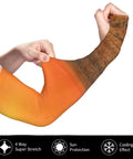 Ice Silk Arm Sleeves For Outdoor Use Moisture Wicking Breathable Long Sleeve With Thumb Hole Custom Pattern Yacht Style Lake Michigan Sunset