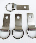 Four Pack Saddle Repair Clip And Dee Ring Set One And A Half Inch Clip Five Eighth Inch D Ring Nickel Plated Easy To Install One Piece Clip