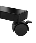 Close-up of the wheel on the On Wheels Height Adjustable Laptop Desk For Home Office And Classroom Use, sturdy design