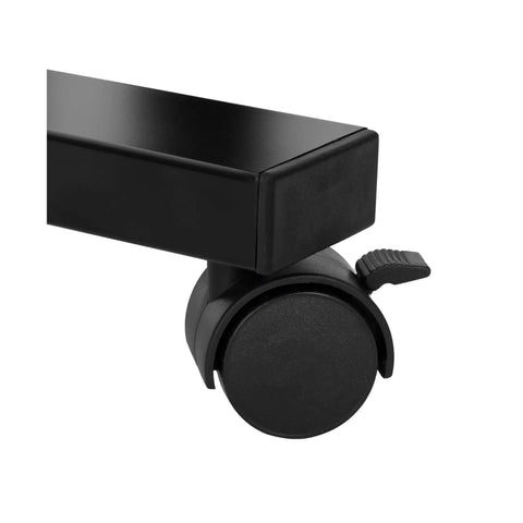 Close-up of the wheel on the On Wheels Height Adjustable Laptop Desk For Home Office And Classroom Use, sturdy design