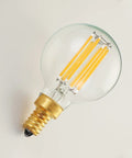 Dimmable LED Bulb E12 Candelabra, 6W 60W Equivalent, exposed filament, ideal for chandeliers, ceiling fans, globe design.