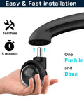 Easy installation of heavy duty smooth rolling office chair ball casters set of 5 with polyurethane wheels and precision bearings.