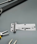 Heavy Duty Stainless Steel Hinge Set For Utility Truck Bins And Box Doors Weatherproof Design For Harsh Outdoor And Coastal Environments Sturdy Dump Trailer Door Hinges Easy Install Marine Grade Corrosion Resistant, stainless steel hinge