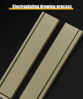 Two Sided Bronze Long Door Pulls For Front Entrance Built Tough Aluminum Push Bar Kit Flat Style 180cm on black background