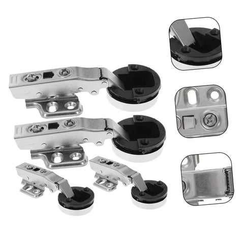 Frameless Glass Door Hinges With Damping For Soft Close Silent Cabinet Hinges 4 Pack For Display Cabinets Kitchen Bathroom Office