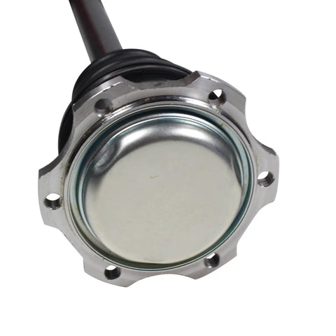 Right Front Passenger Side CV Axle Shaft Assembly For Cars With Premium OE Fit And Balanced Precision For A Smooth Vibration Free Ride Durable Boot And Long Lasting Highway Performance, close-up of axle end