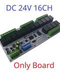 16 Channel PLC Relay Module 12V 24V With Modbus RTU RS485 HMI IO Expansion Board for DIN Rail Mount