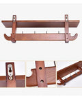 Heavy Duty Wall Mounted Coat Hooks Rack Combines Classic Vibe for Securing Coats Hats Jackets Keys Towels in Kitchen Closet Living Room close-up view of hooks and shelf