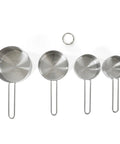 Stainless Steel Measuring Cup Set Four Piece For Baking And Cooking Durable And Accurate Kitchen Tools