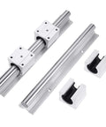 4 Piece Linear Bearings Set SBR12UU SBR16UU SBR20UU For CNC Machines, 3D Printers And DIY Ready Precision Tooling, 12 16 20mm Lengths For Smooth Linear Motion And Reliable Performance. Aluminum linear bearing blocks and rails for CNC and 3D printers.