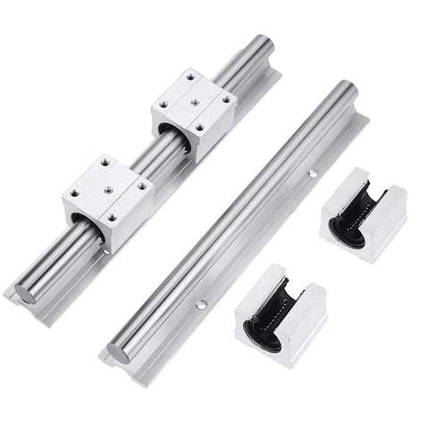4 Piece Linear Bearings Set SBR12UU SBR16UU SBR20UU For CNC Machines, 3D Printers And DIY Ready Precision Tooling, 12 16 20mm Lengths For Smooth Linear Motion And Reliable Performance. Aluminum linear bearing blocks and rails for CNC and 3D printers.