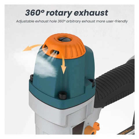 Hella Lightweight Pneumatic Air Brad Nailer For Carpentry And Fine Finish Work With Adjustable Depth Control Ergonomic Grip Reduces Hand Fatigue Smooth Operation No Sweat Build Projects Compatible With T50 F50 Coil