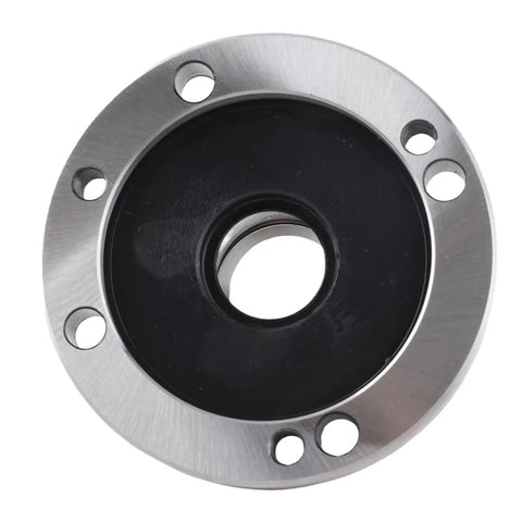 Heavy Duty ER32 Collet Fixture With Sturdy Carbon Steel Flange For CNC Lathe Milling Router Parts Accessories showing black and silver design.