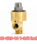 Two Way Swivel Hose Joint From DN25 To DN10 With One And Three Eighths Inch Threads, Brass Construction, Leak Proof Seal, 360 Degree Rotation, No Kink For Easy Hookups, Heavy Duty High Pressure Hose Adapter; brass fitting view