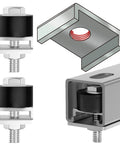 Trolley Roller Wheels For Unistrut Strut Channel Positioning Limit Kit 1-5-8 Inch System Heavy Duty Gear 2-4-6 Packs