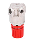Pneumatic Systems Air Pressure Switch And High Precision Regulator Valve Assembly with metal body and red adjuster for tight air control.