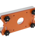 Tough Aluminum Router Table Insert Plate with dead center alignment and tight grip locks for flawless routing performance.