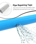 Heavy Duty Waterproof Leak Repair Tape For Plumbing And Outdoor Quick Fix Watertight Seal shown stopping water leak in pipe