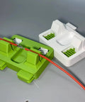 Nonslip Adjustable Soldering Aid Clamp Fixture For Precise Wire Welding And Soldering Jigs securing wire in green and white units.