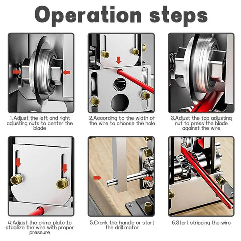Step-by-step guide for Automatic Copper Wire Stripper Machine Drill Powered Wire Stripper Tool For 1 To 25 Mm Cables