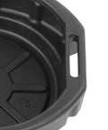 The Ultimate Heavy Duty Oil Drain Pan Kit Holds Four Gallons With Non Spill Pour Spout For Easy Car Maintenance And Fluid Catching During Coolant Changes, black plastic side handle