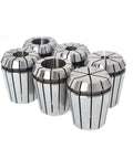 Six Piece ER32 Spring Collet Set With Sizes One Eighth One Quarter Three Eighths One Half Five Eighths And Three Quarters For CNC Engraving Milling Lathe Chuck Tool Pro Grade High Precision Hardened Steel For Durable Grip And Long Life