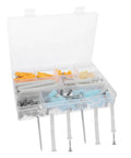 Heavy Duty Screw And Anchor Kit 200 Pieces Self Tapping Drywall Anchors With Plastic Anchors Rust Resistant Yellow Zinc Plated Carbon Steel For Strong Wall Mounts Easy Install in organizer box