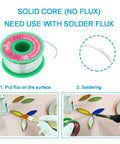 3.0mm Lead Free Solder Wire For Stained Glass Crafting, Solid Core No Flux Solder For Glass Art shown in use