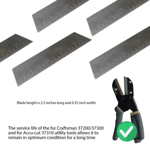 Beefed Up Ten Pack Replacement Knife Blades Kit For Handi Cut 37300 37310 37252 Stainless Steel Blades With Storage Box Fits Accu Cut 37310 And Handi Cut 37300 Pro Grade High Quality Steel. 2.5-inch stainless steel replacement blades for Handi-Cut 37300 and Accu-Cut 37310