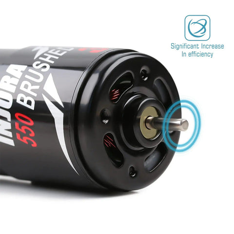 Close-up of Budget Friendly Beefy Torque 21T Brushed Waterproof RC Motor for 1 10 Scale Crawlers and Boats with Longer Armature