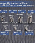LEONTOOL 140-piece stainless steel wire thread inserts kit with helicoil-style sleeves, M6–M12 sizes, 304 stainless steel.
