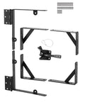 Anti Sag Gate Corner Brace Bracket Kit With Latch Lock For Shed Doors, Corral And Driveway Gates, Iron Or Wood Frame, Black