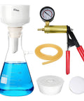 500 Ml Vacuum Filtration Kit With Buchner Funnel And Handheld Vacuum Pump Includes Filter Paper Pack Stoppers Tubing Cleaning Brush And An 80mm Porcelain Funnel Complete Lab Filtration Set For Quick Pro Grade Filtering