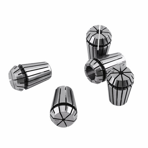 ER20 Collet Set 1 to 13mm for CNC Milling Lathe Engraving Router Workholding Tool Holder Kit with five collets on white background.
