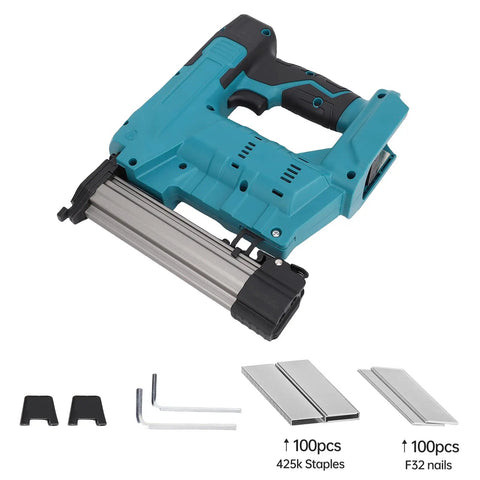 20V Cordless Brad Nailer And Electric Nail Gun With Brushless Motor For Woodworking Carpentry Home Reno Straight Shooter Job Site Ready Heavy Duty Pro Kit Packs Two Hundred Nails