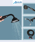 Oil Rubbed Bronze Clawfoot Tub Filler With Wall Mount, Vintage Style Tub Faucet With Handheld Shower components.