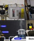 Motorized Smart Valve Actuator For Automatic Water Shutoff With WiFi And Bluetooth Control setup on plumbing pipes