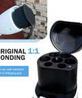 Tesla EV Charger Port Cover Waterproof Soft Silicone Dust Cap With step design fitting NACS plug efficiently