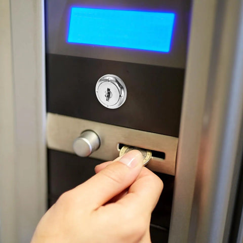 Replacement Metal Key Cylinder Lock For Gumball Candy Dispenser And Soda Vending Machine Fits Models Keeps Coins Safe From Bad Guys You Need This Reliable Gear For Your Stand Setup Today Works Well Secure Accessory Kit Upgrade Now, silver lock on vending machine