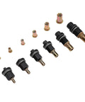 Ultimate Multi-Size Rivet Tool Set For Sheet Metal And Pipe Jobs With Threaded Nut Adapters In M3 M4 M5 M6 M8 And M10 Fits Manual Or Electric Drill Kits You Gonna Love, black metal and brass threaded adapters