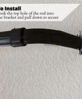 Heavy Duty Curtain Rod Set Pack Of 2 For 18 To 28 Inch Windows With Lock Seam Design And Two And A Half Inch Projection Hardware Installed