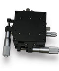 Motorized Rotary Positioning Stage XYZ80-R High Precision Electric Rotary Platform top view with fine adjustment knobs
