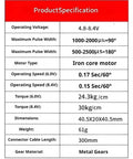 Badass 30Kg Metal Digital Servo With Heavy Duty Iron Drive Built For Rc Cars Robot Arms And Helicopters Featuring 180 Degree Sweep And Hella Ridiculous Torque product specifications table.