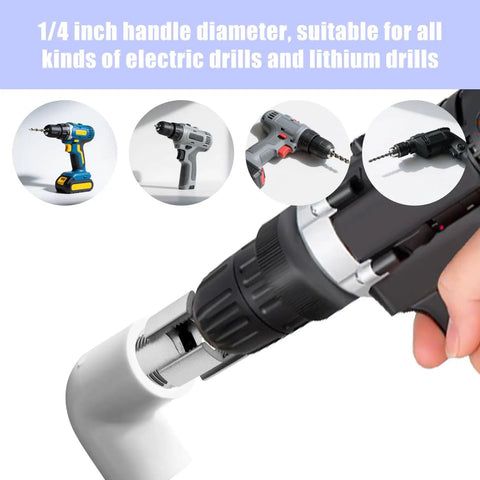This 2 Piece Integrated Pipe Threading Tool Set For Electric Drill handles both external and internal threads on PVC.