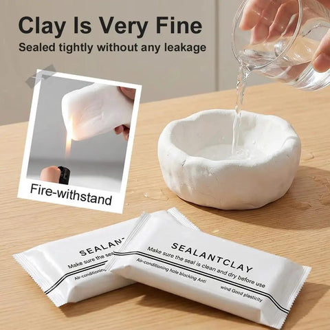 Waterproof Sealant Mastic For Wall Holes And Cracks Multi Purpose Crack Filler Putty shown in use with fire resistance properties